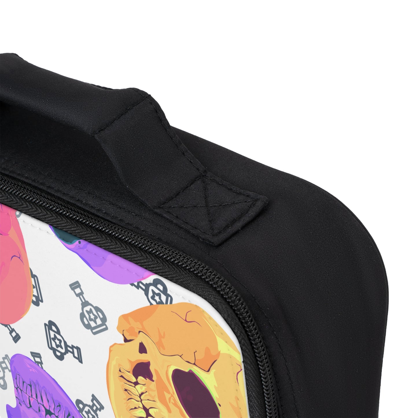 Colorful Chaos Skull Lunch Bag