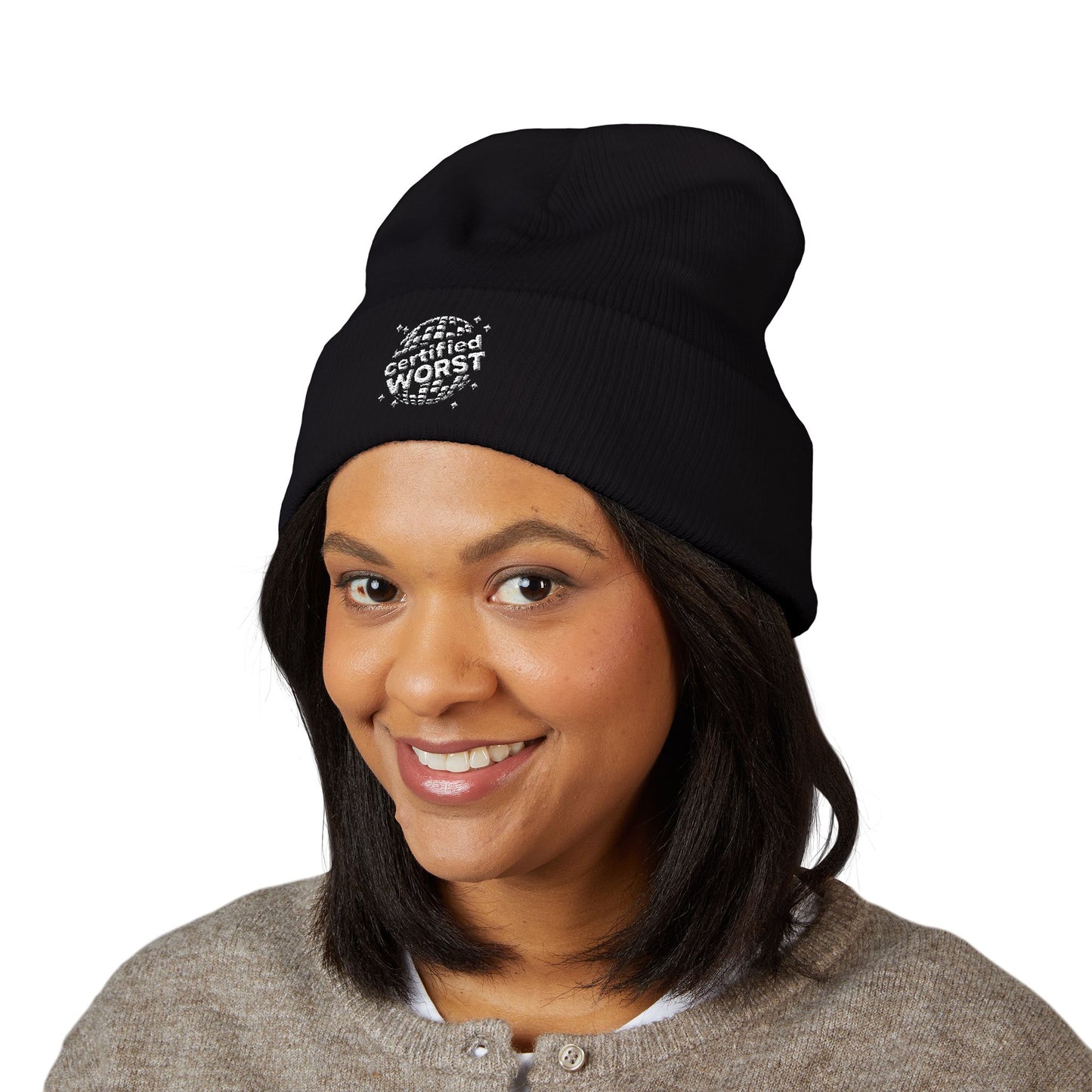 Certified Worst Embroidered Beanie