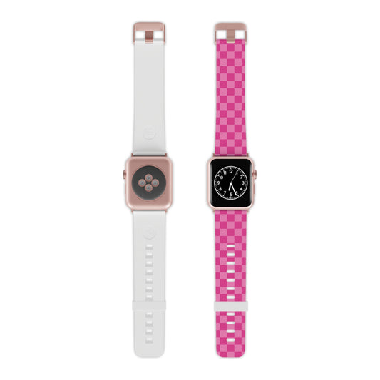 Pink Checkmate Chic Apple Watch Band