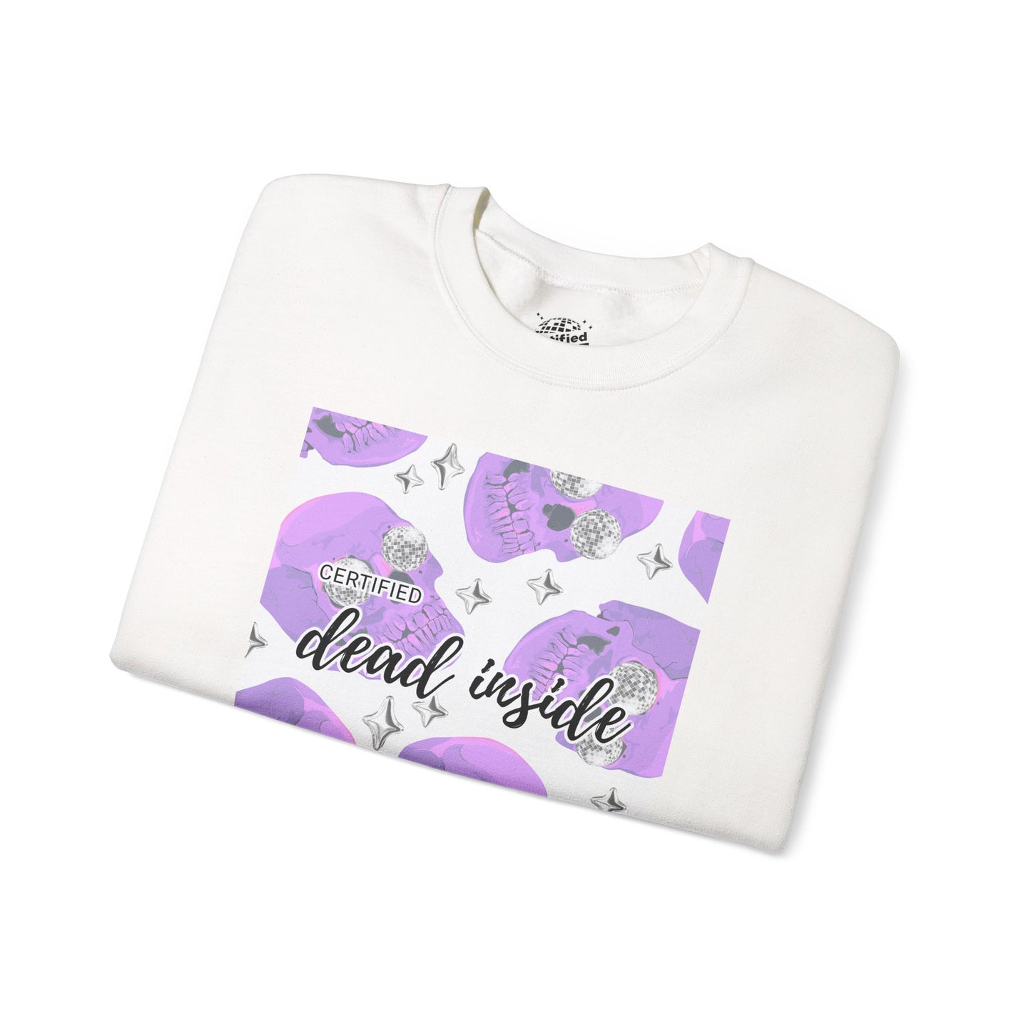 Purple Skull Dead Inside Crewneck