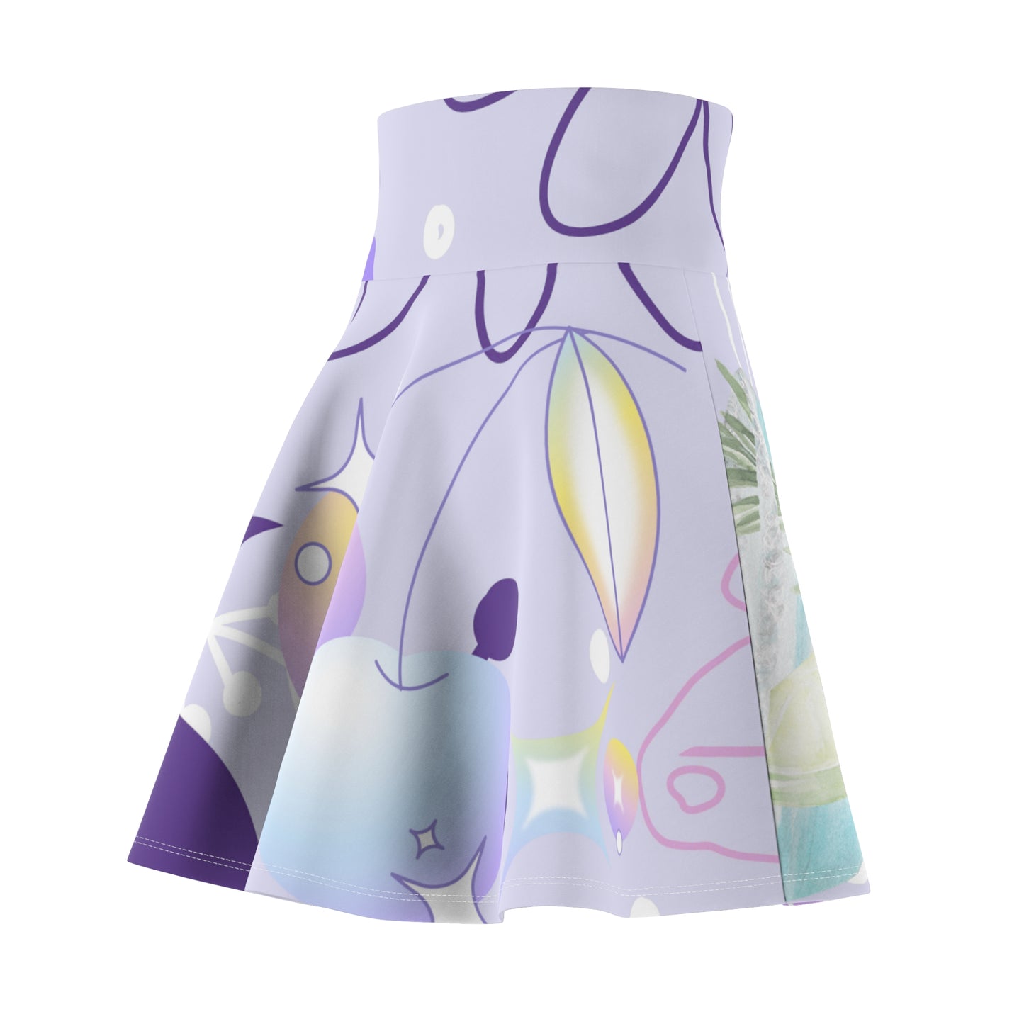 Retro Bowling Night Skater Skirt