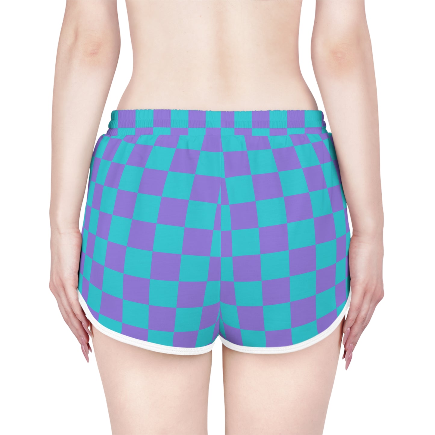 Blue & Purple Chill Checkered Lounge Shorts