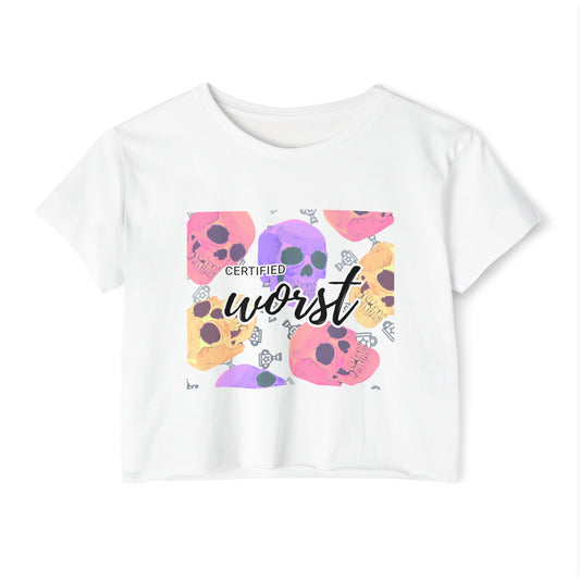 Certified Worst Skull Women's Crop Top