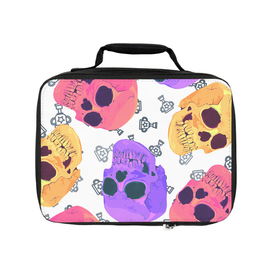 Colorful Chaos Skull Lunch Bag