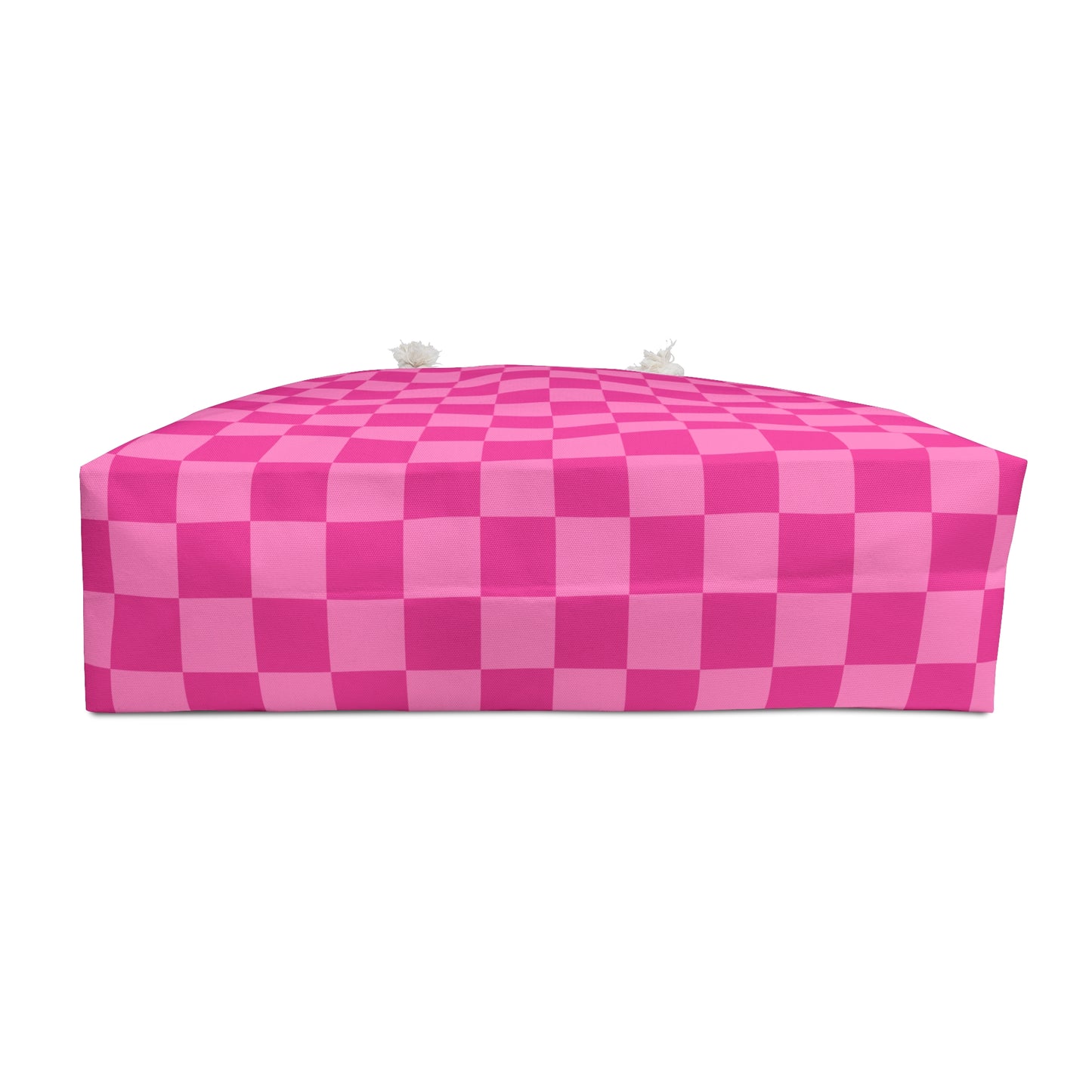 Pink Checkered Weekender Bag