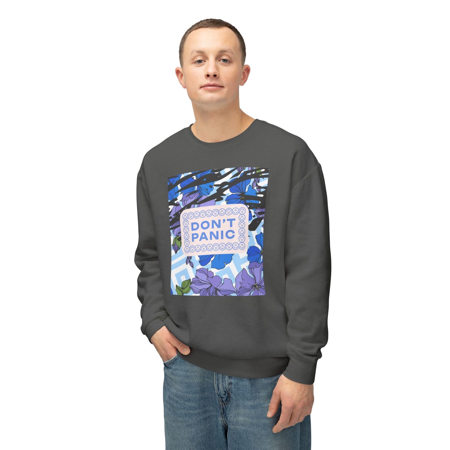 Don’t Panic Crewneck Sweatshirt [Unisex]