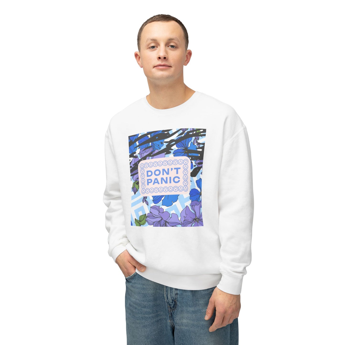 Don’t Panic Crewneck Sweatshirt [Unisex]
