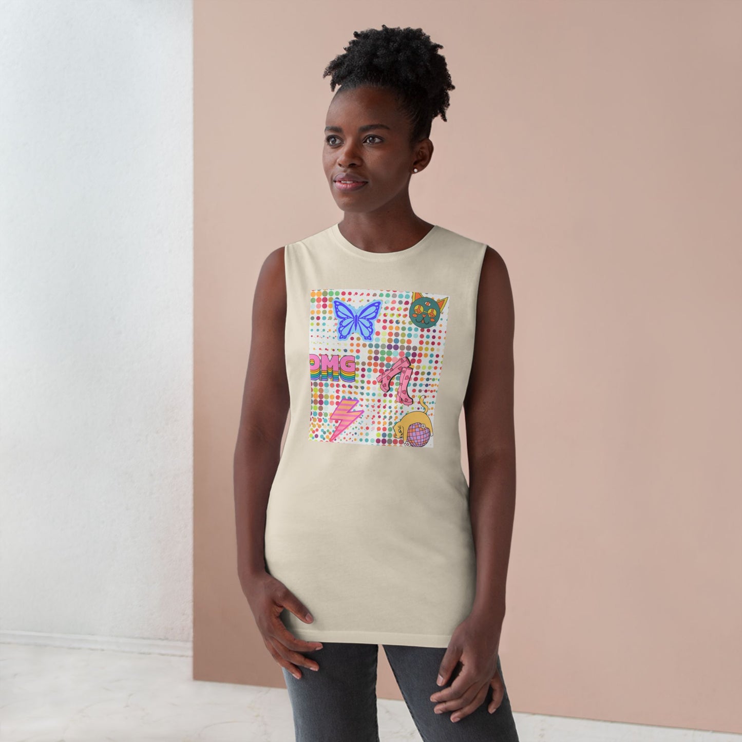 Retro Groove Muscle Tee [Unisex]