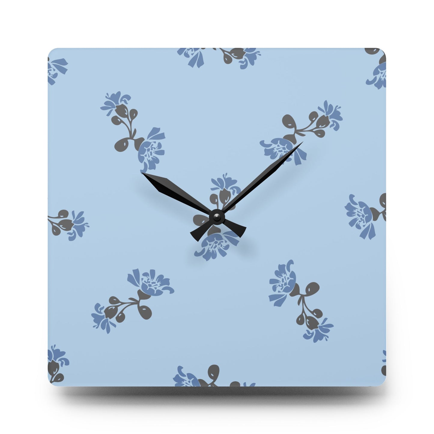 Fab Floral Acrylic Clock