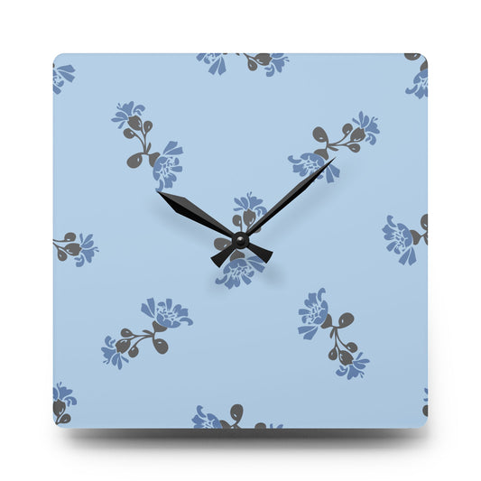Fab Floral Acrylic Clock