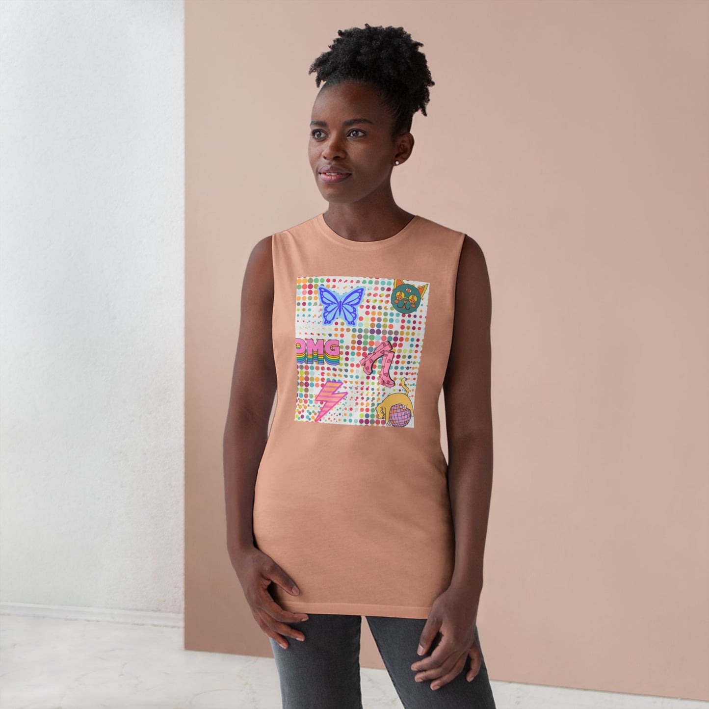 Retro Groove Muscle Tee [Unisex]