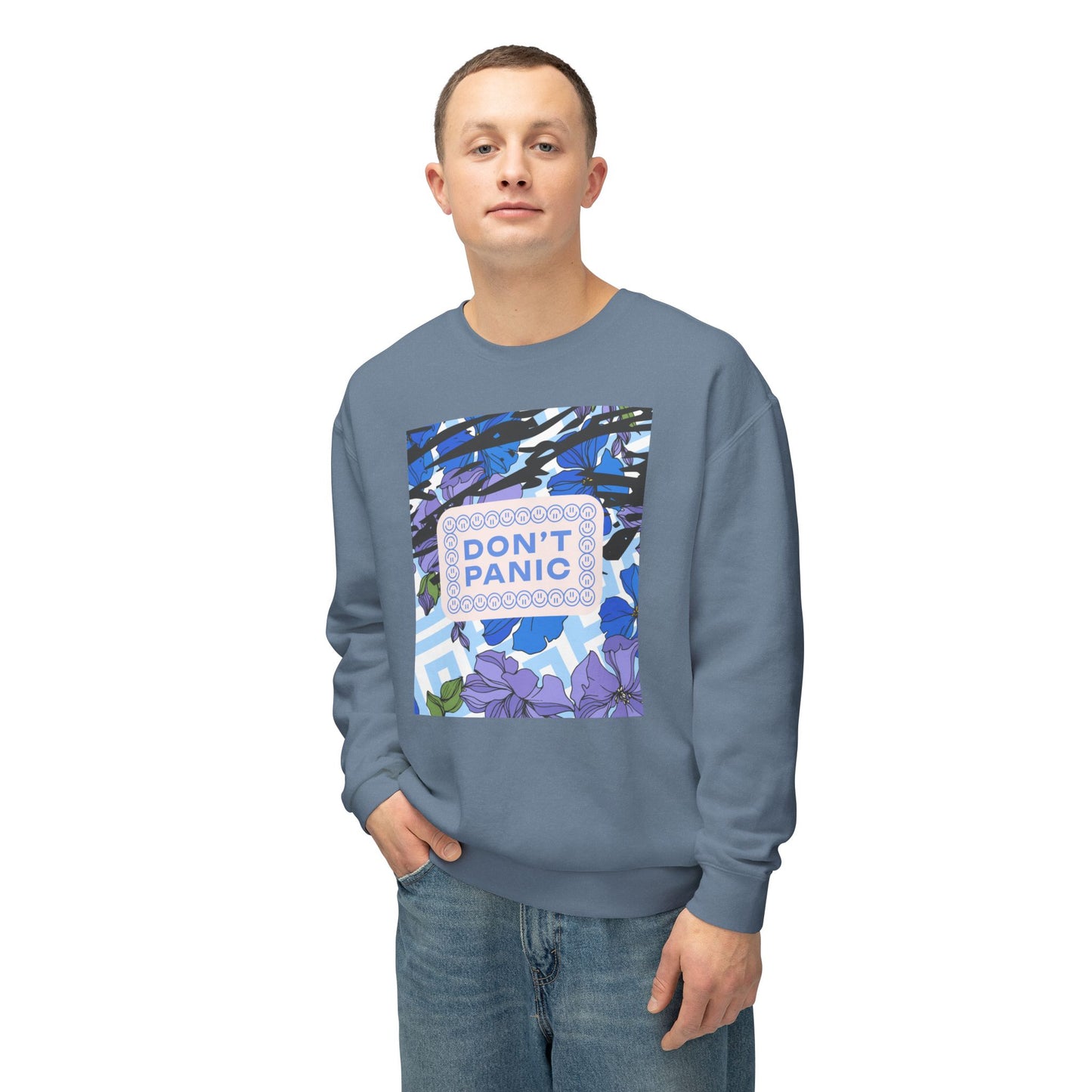 Don’t Panic Crewneck Sweatshirt [Unisex]