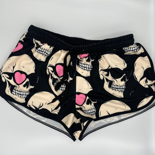 Skull Love Athletic Shorts
