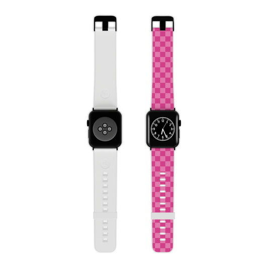 Pink Checkmate Chic Apple Watch Band