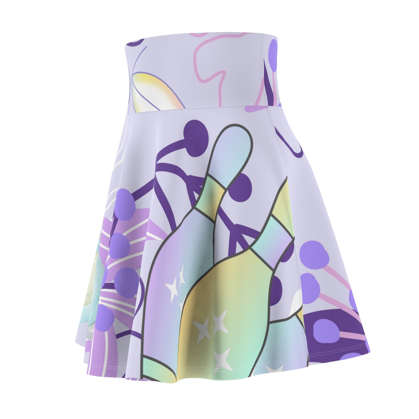 Retro Bowling Night Skater Skirt
