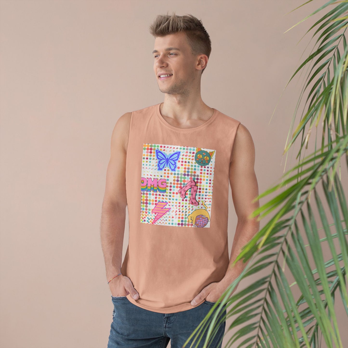 Retro Groove Muscle Tee [Unisex]