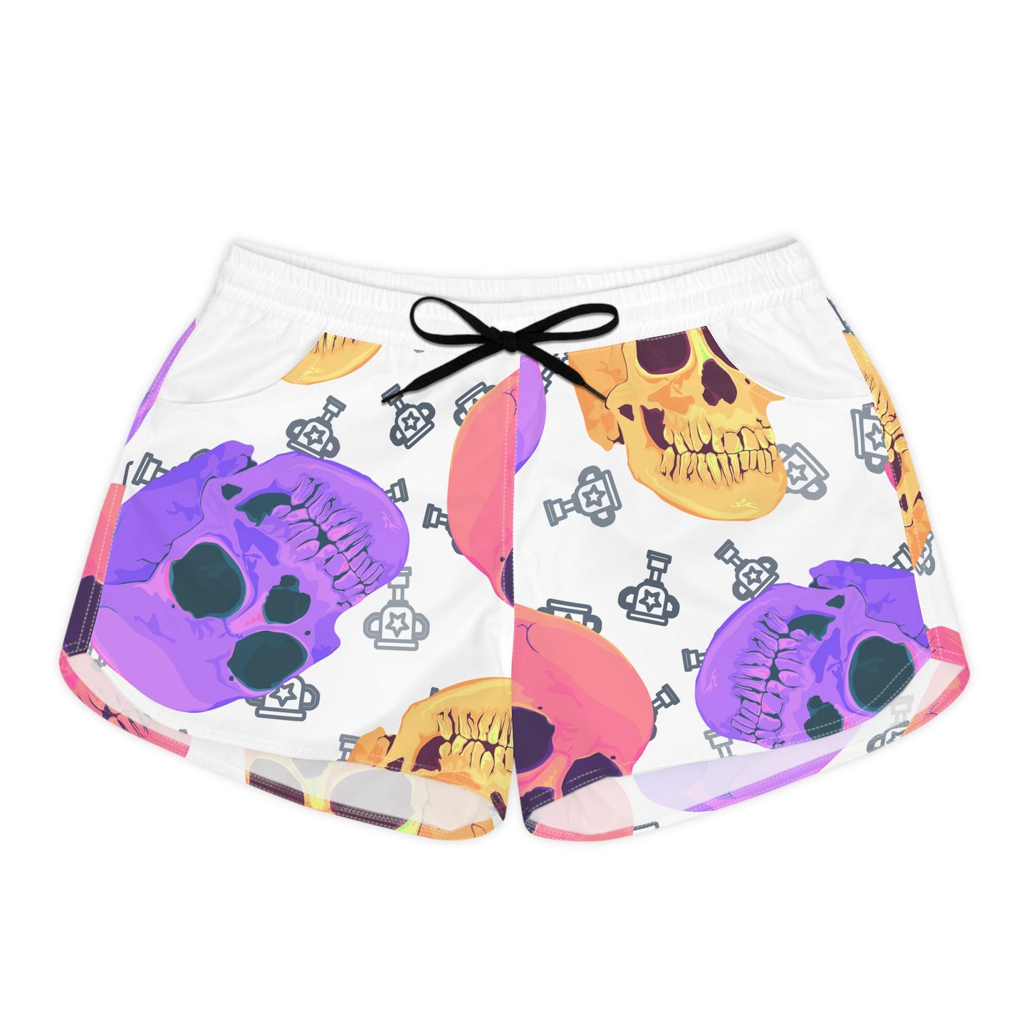 Colorful Chaos Skull Lounge Shorts