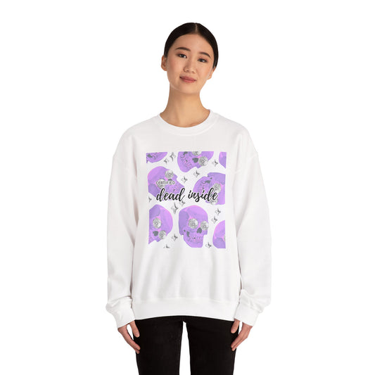 Purple Skull Dead Inside Crewneck