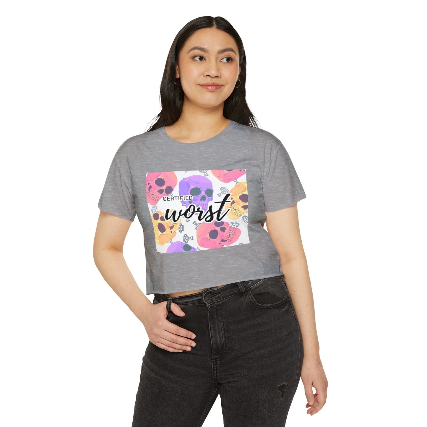 Certified Worst Skull Women's Crop Top