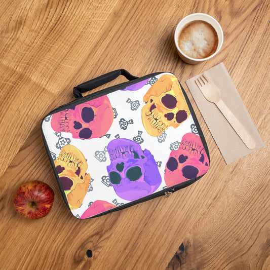 Colorful Chaos Skull Lunch Bag
