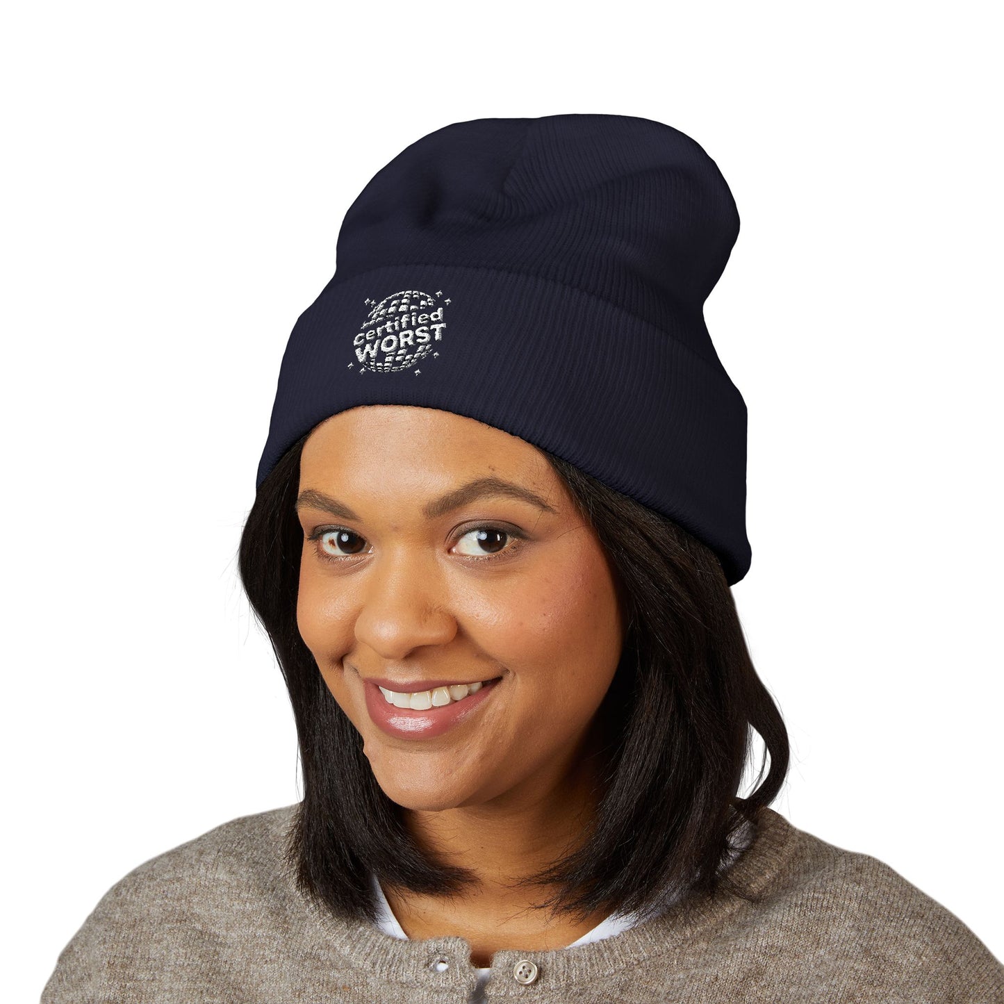 Certified Worst Embroidered Beanie