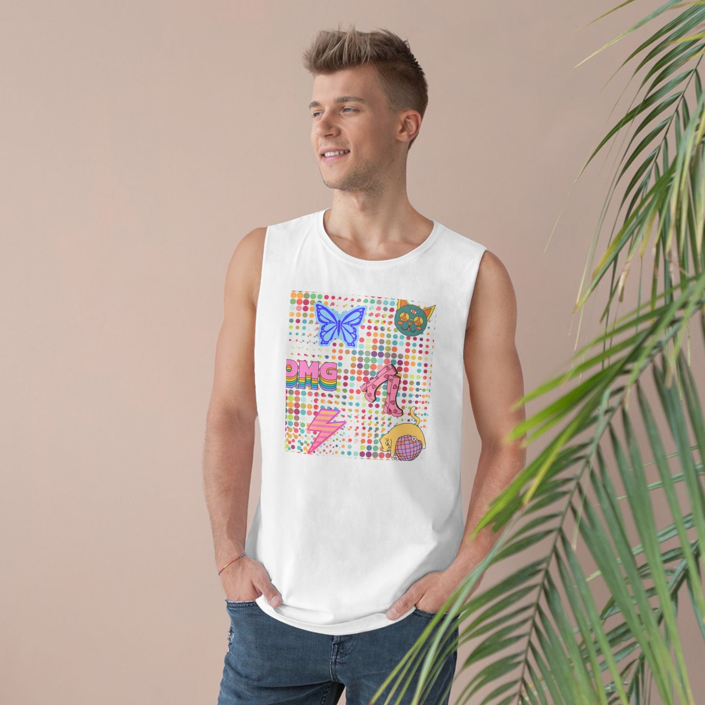 Retro Groove Muscle Tee [Unisex]