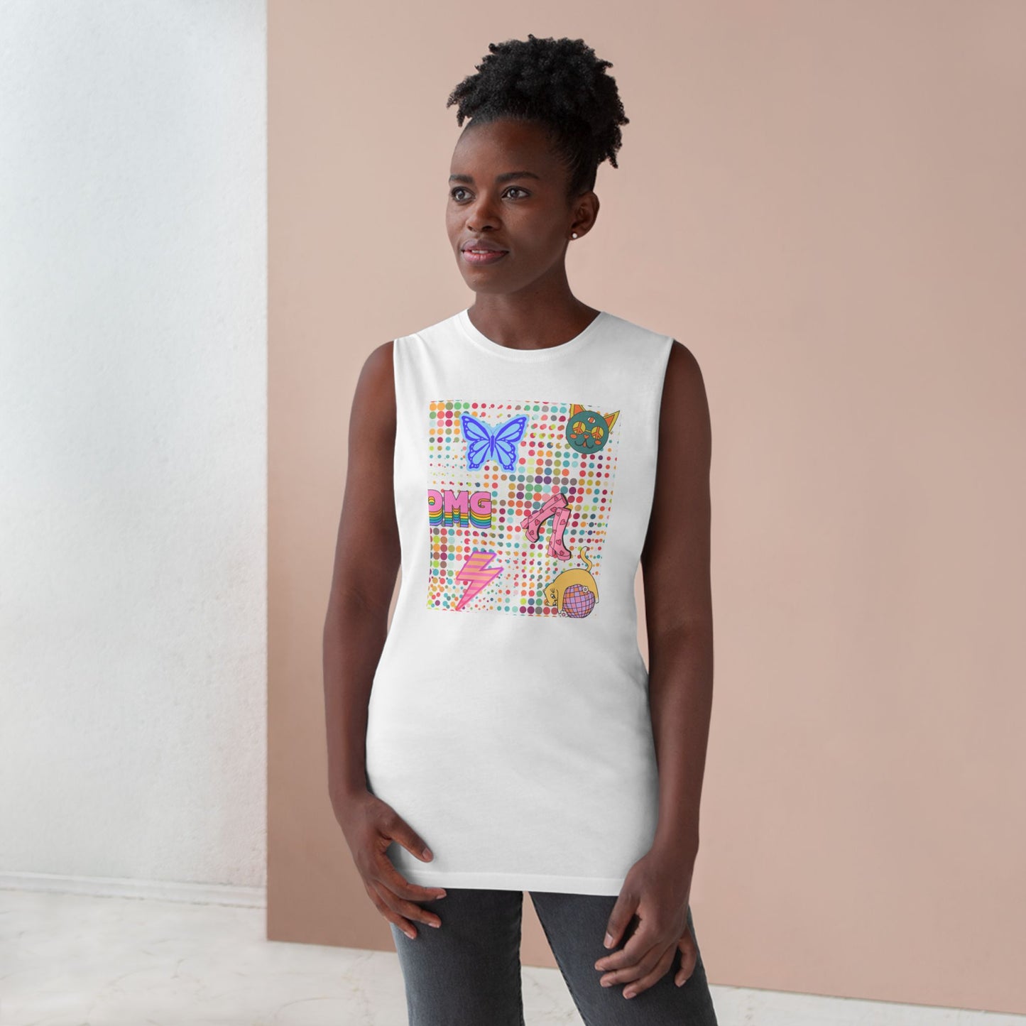 Retro Groove Muscle Tee [Unisex]