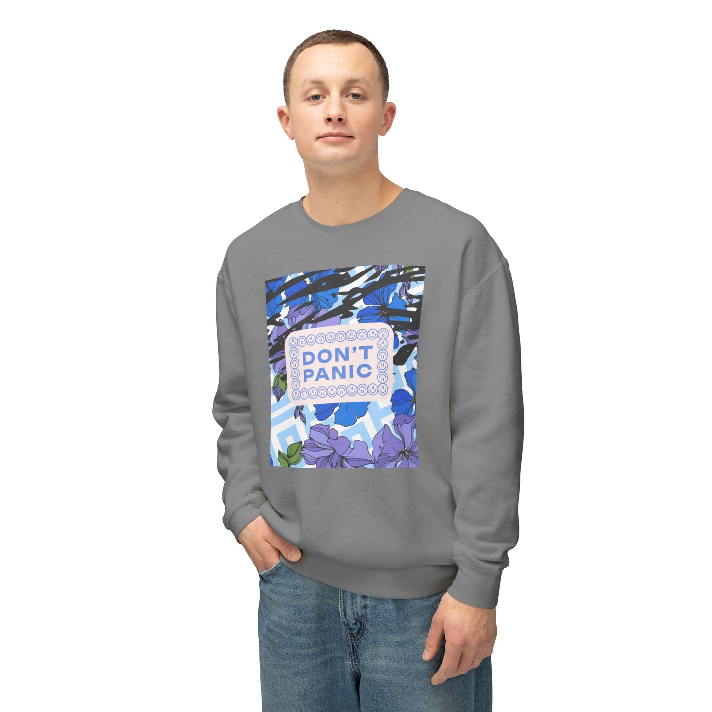 Don’t Panic Crewneck Sweatshirt [Unisex]