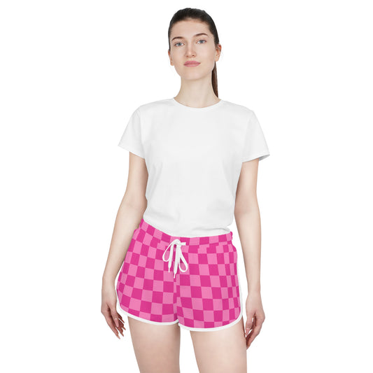 Pink Checkered Chill Lounge Shorts